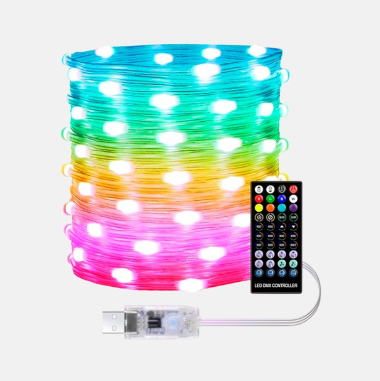 Гирлянда 20 м Bluetooth USB RGB пульт (234574716_501) - фото 1
