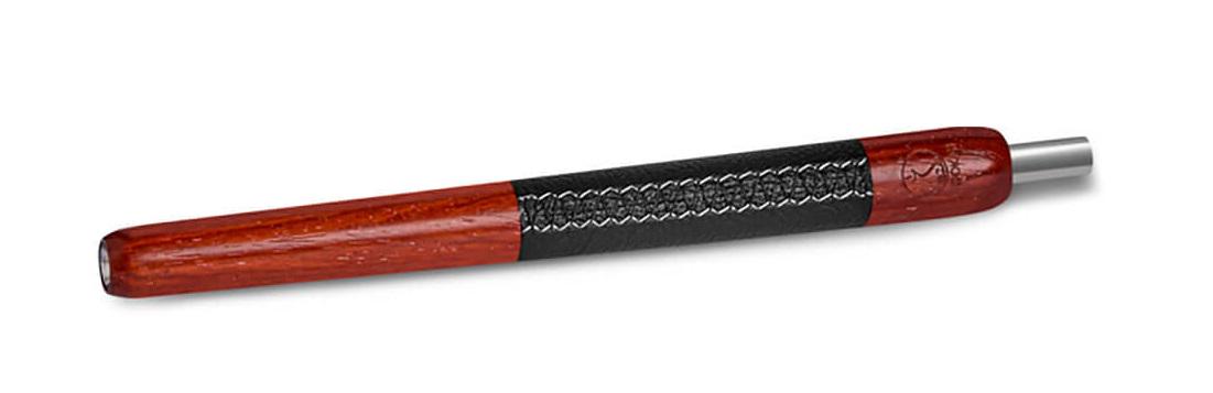 Мундштук для кальяна Wookah Padouk Black Leather (LSwoohm003)