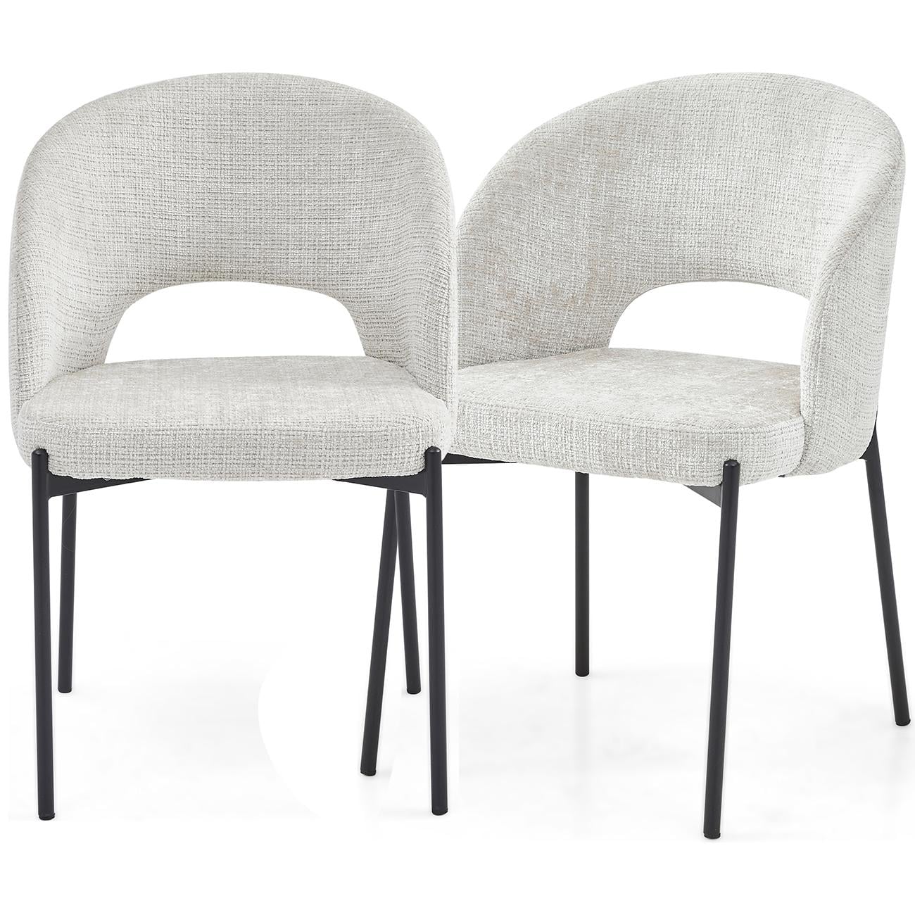 Комплект из 2-х обеденных стульев Eric с подлокотниками Vanilla charm black bas (13841)