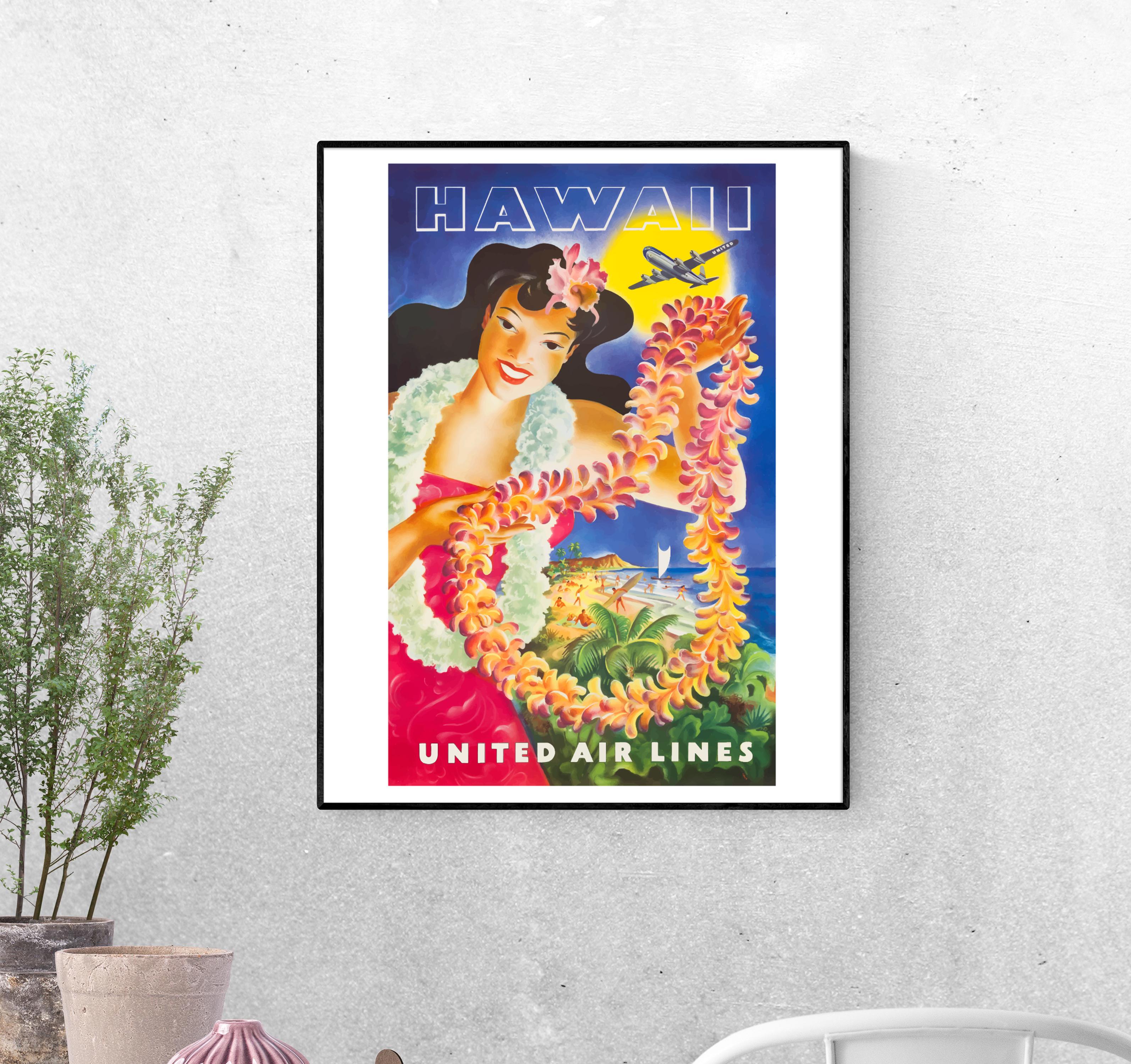 Тревел-постер Гавайская алоха формат А-4