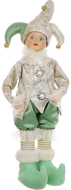 Игрушка музыкальная Арлекин с функцией движения головы 46 см Золотой с зеленым