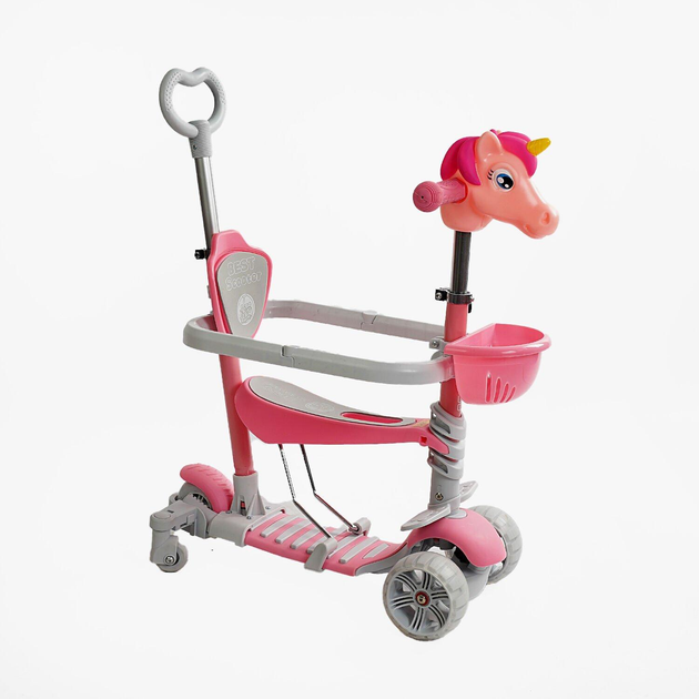 Самокат Best Scooter 5в1 P-63700/1 защитный бампер/PU колеса со светом/в коробке (25013639)