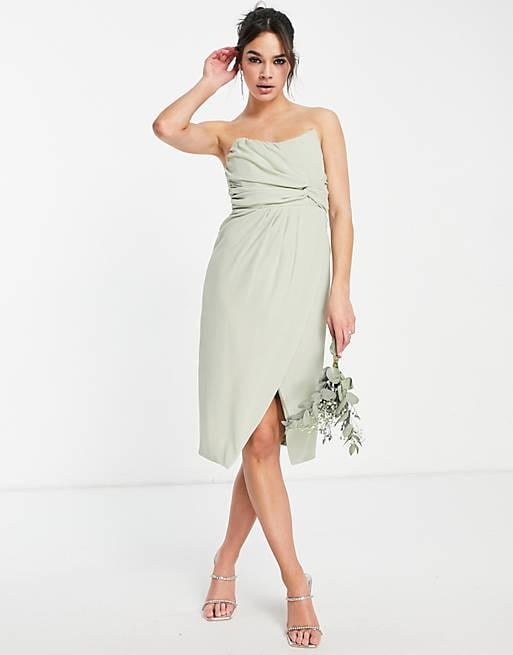 Платье Asos 112870439 р. 36 Хаки (4524327809950)
