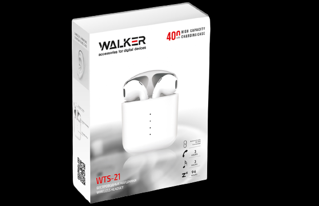 Навушники Bluetooth WALKER WTS-21 White - фото 4