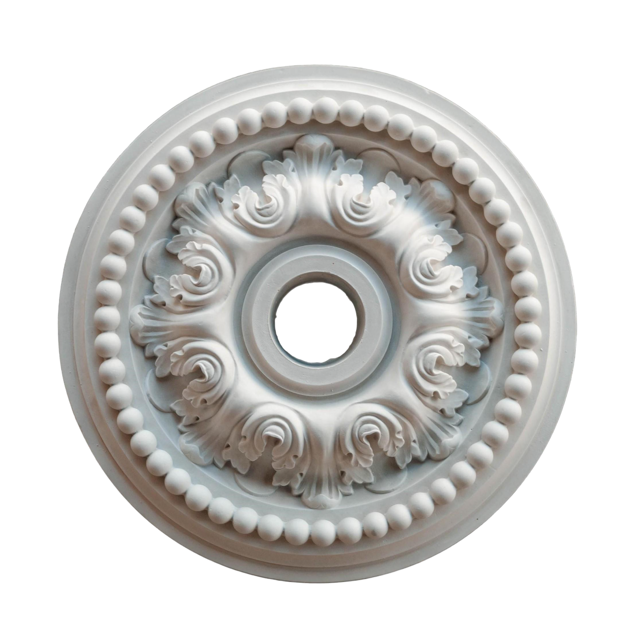 Розетка потолочная ErmitageDecor Р-129 центр классическая круглая с изящным орнаментом гипс ⌀ 310 мм