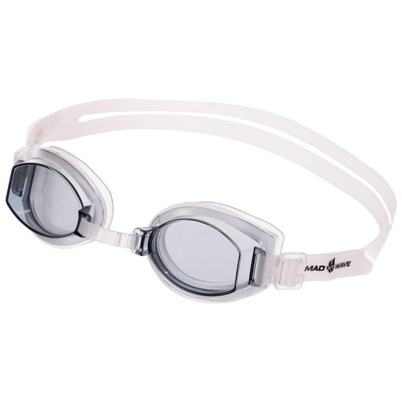 Окуляри для плавання дорослі Mad Wave SIMPLER M042409 Сірий (AM0009056)