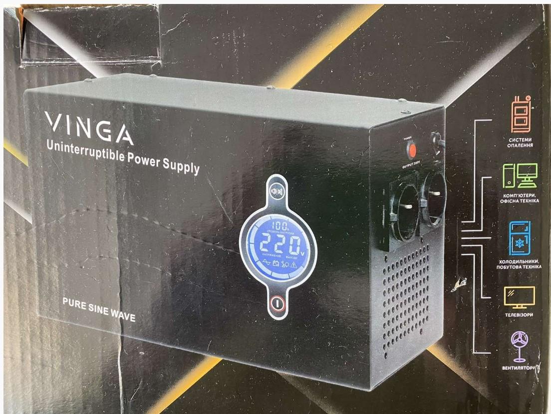 Источник бесперебойного питания Vinga QWMPS-800 500 Вт 12 В с правильной синусоидой под внешнюю батарею ток заряда 15А - фото 7