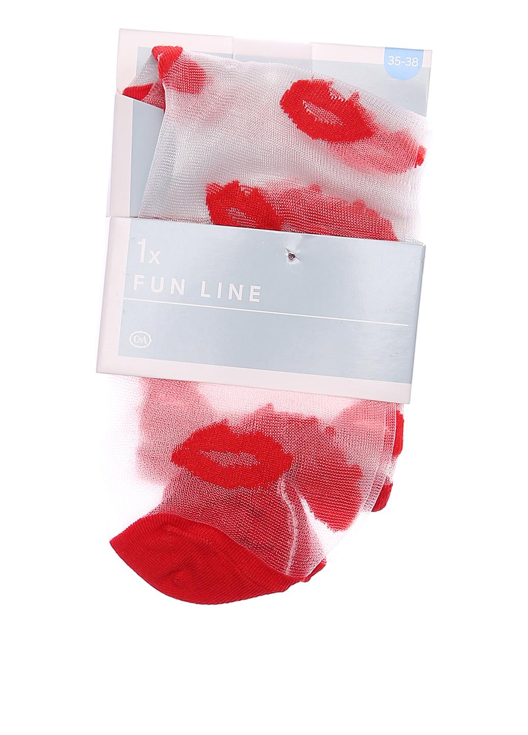 Шкарпетки капронові C&A р. 39-42 Червоний (5867574090501)