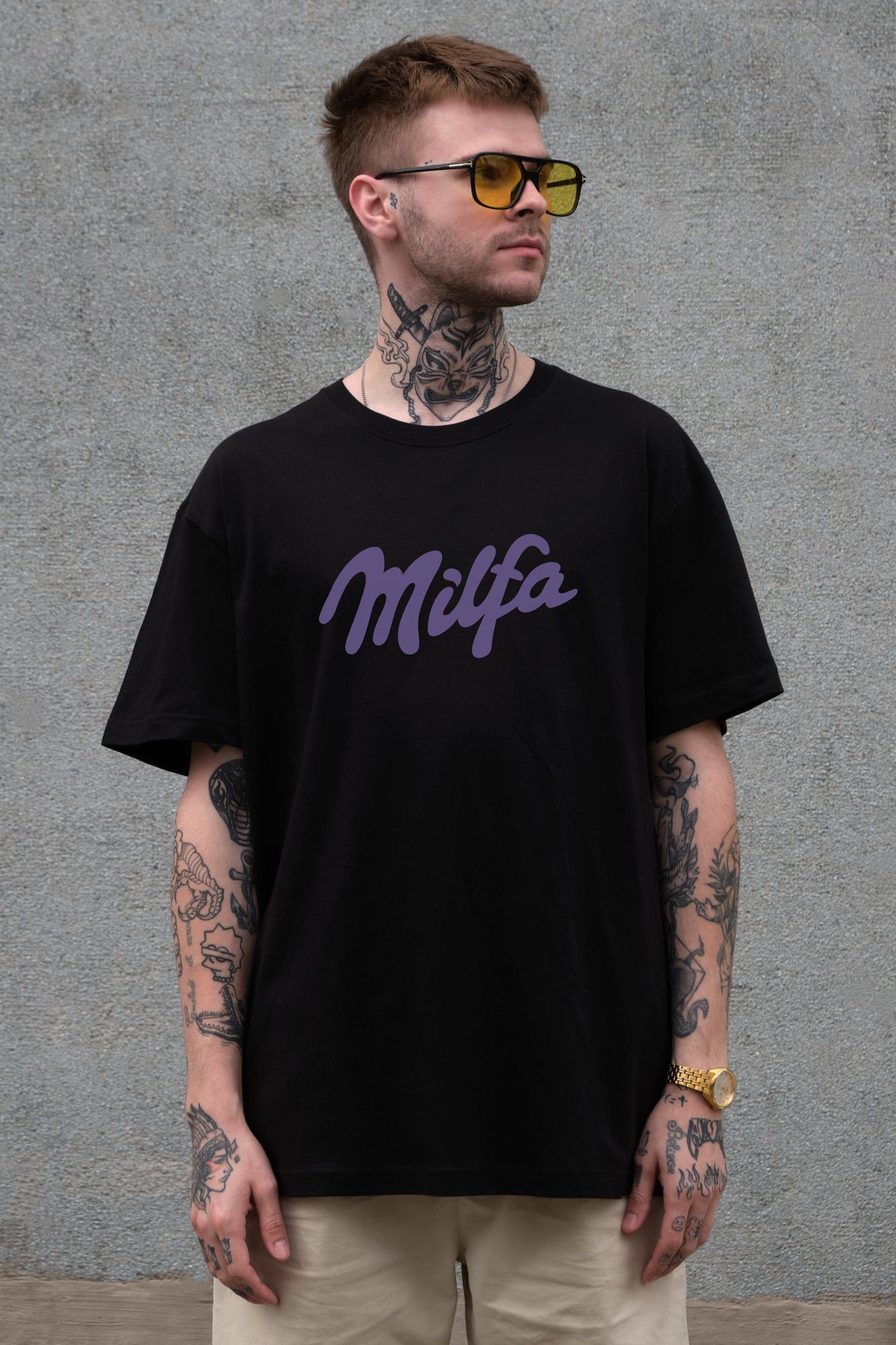 Футболка оверсайз Without С Принтом Milfa S/M Black (S/M8056263 8056264)