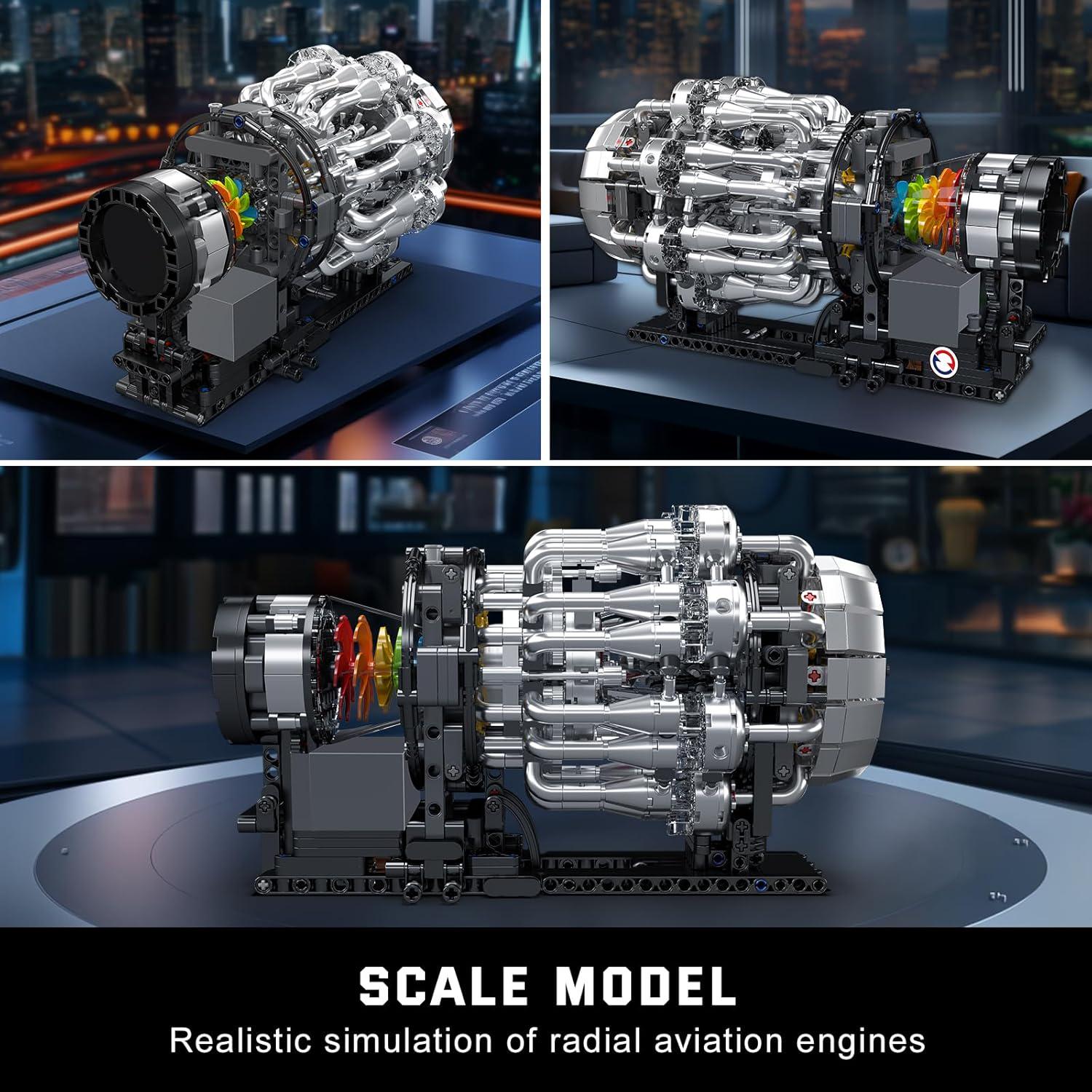 Конструктор Turbojet Engine Mechanical Mould King Двигун авіаційний турбореактивний моторозований 1247 дет. (10216) - фото 5 Конструктор Turbojet Engine Mechanical Mould King Двигун авіаційний турбореактивний моторозований 1247 дет. (10216) - фото 5