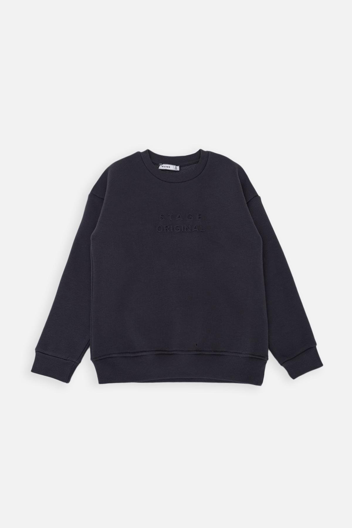 Свитшот для мальчика ЦБ-00252757 128 см Графит (28575856)