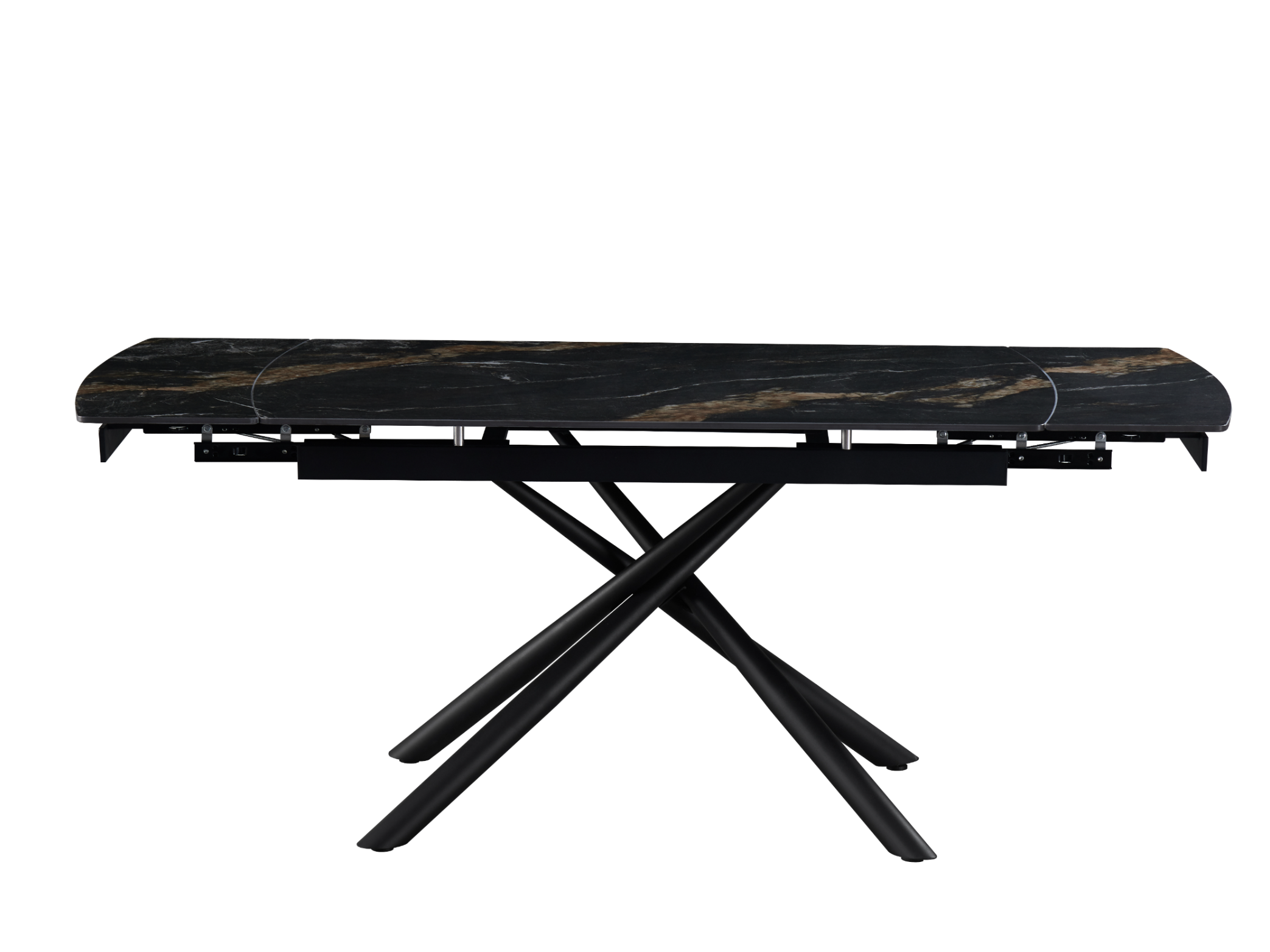 Стіл обідній розсувний Vetro Mebel Піно 1400- 2000x900x760 мм П’єр блек/Чорний (TМL-1200-1) - фото 3 Стіл обідній розсувний Vetro Mebel Піно 1400- 2000x900x760 мм П’єр блек/Чорний (TМL-1200-1) - фото 3