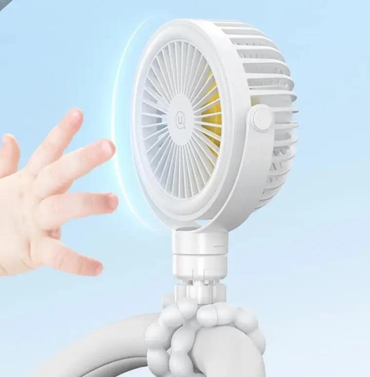 Вентилятор портативний USAMS ZB289 із гнучким штативом 2000 mAh White (605240) - фото 9 Вентилятор портативний USAMS ZB289 із гнучким штативом 2000 mAh White (605240) - фото 9