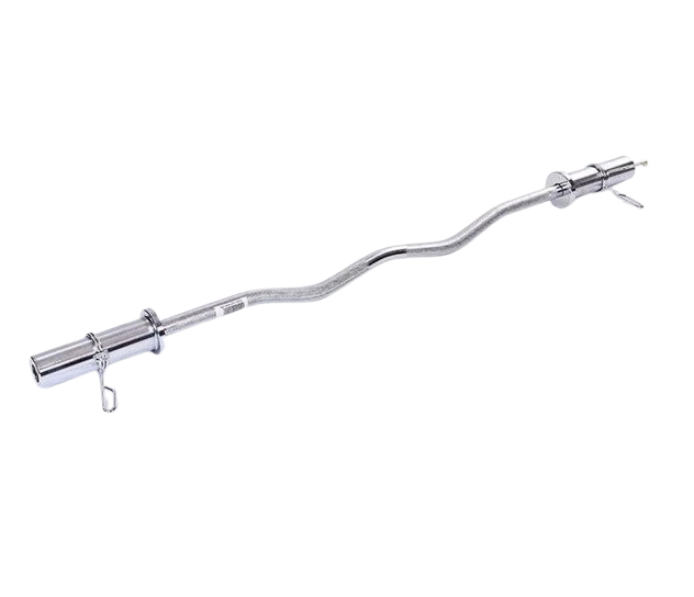 Гриф олімпійський W із замками слабо вигнутий 120 см 50 мм (25551716)