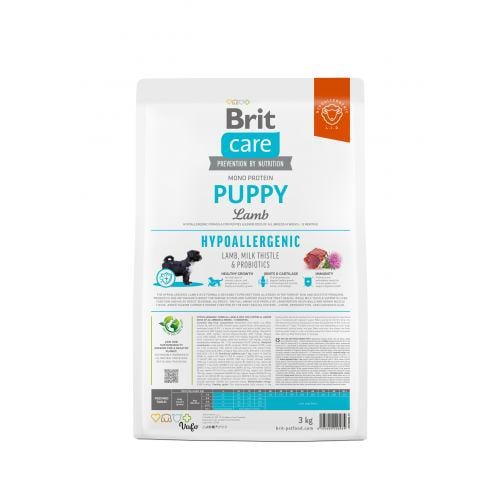 Корм сухой Brit Care Dog Hypoallergenic Puppy для щенков с ягненком 3 кг - фото 2 Корм сухой Brit Care Dog Hypoallergenic Puppy для щенков с ягненком 3 кг - фото 2