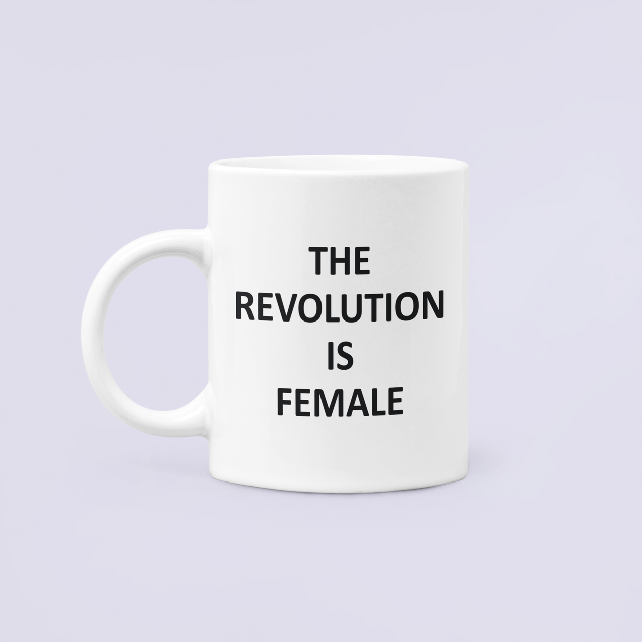 Чашка керамическая с принтом "The revolution is female" 330 мл Белый