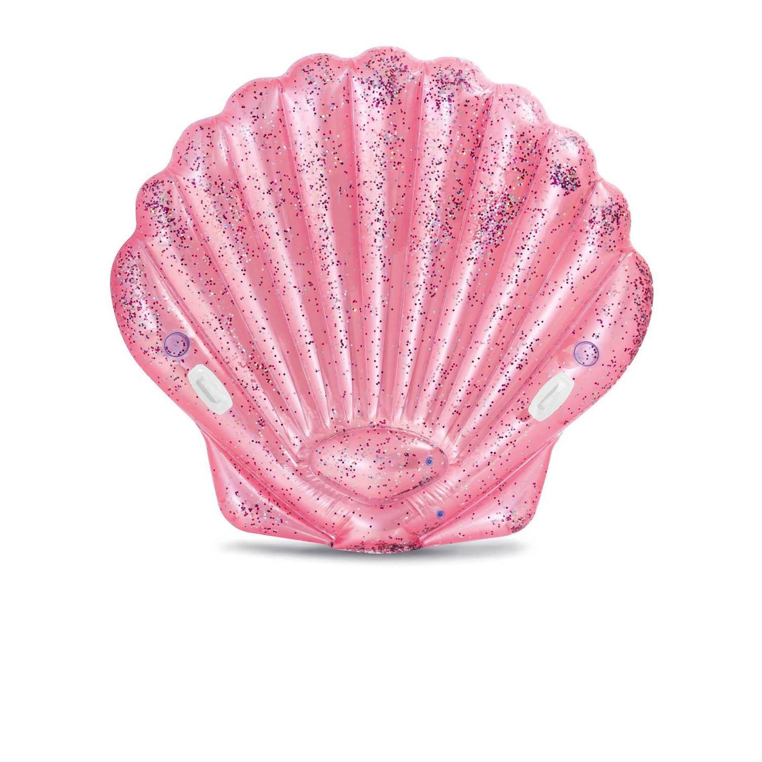 Матрац надувний Intex 57257 Мушля 178х165х24 см Рожевий