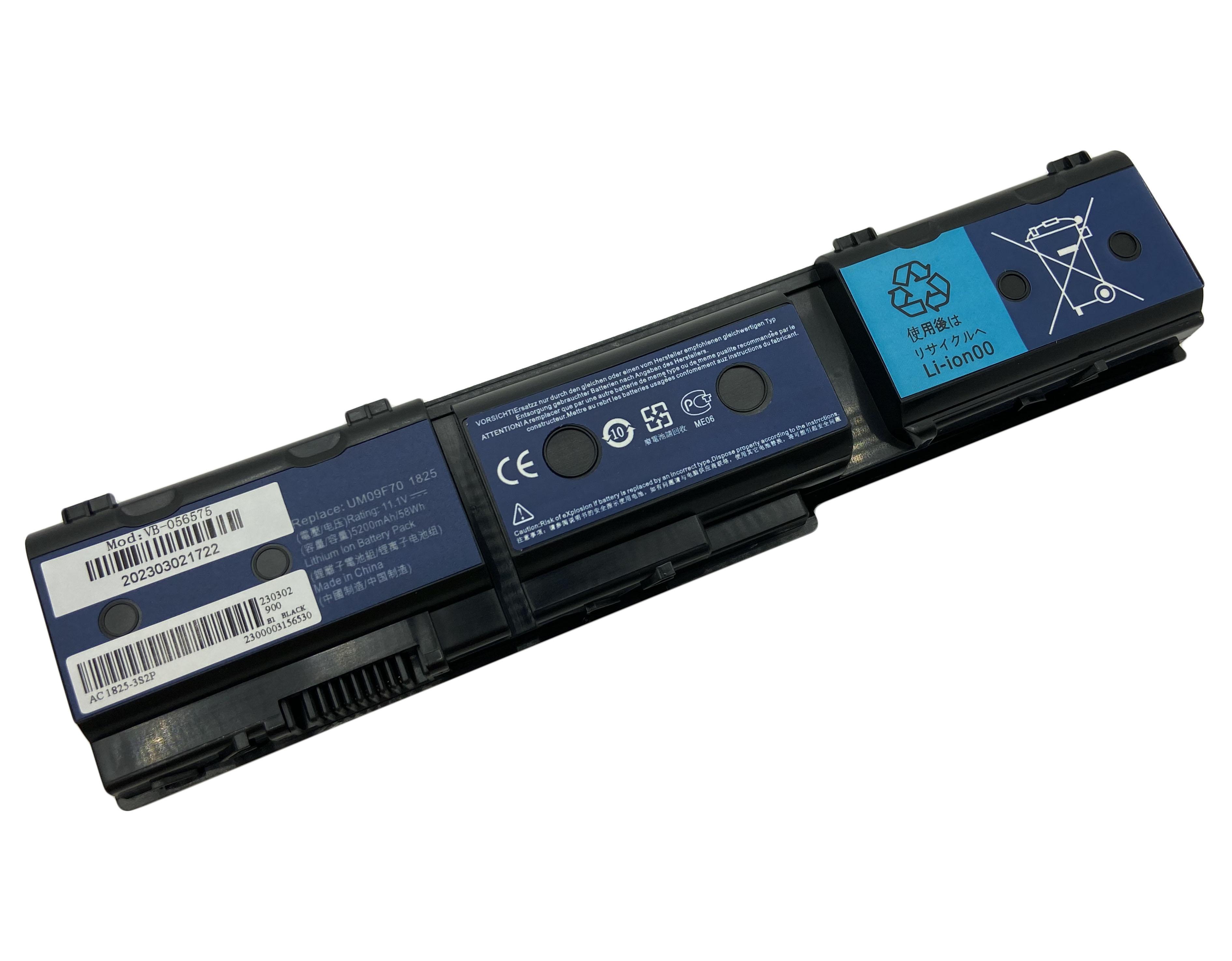 Акумулятор для ноутбука Acer UM09F36 Aspire 1425P 11.1V Black 5200mAh OEM - фото 1