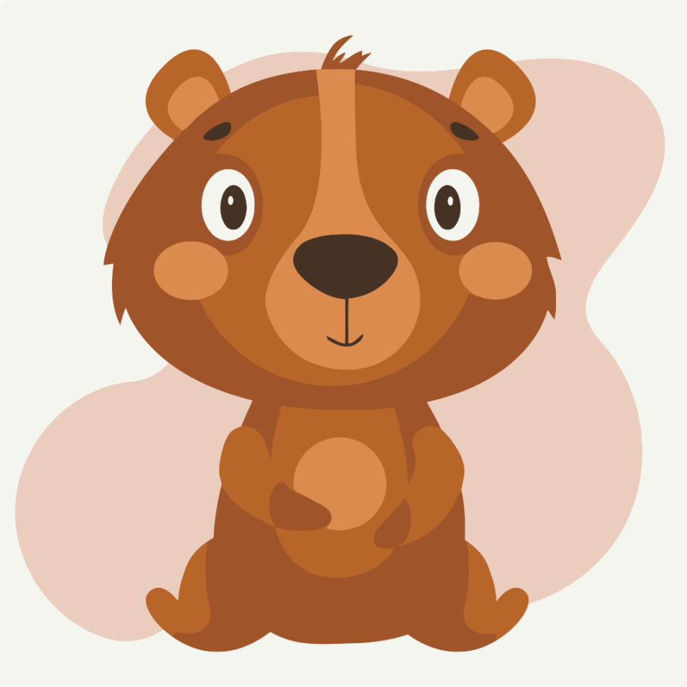 Роспись на холсте Brushme Мишка 20х20 см (MBS023)