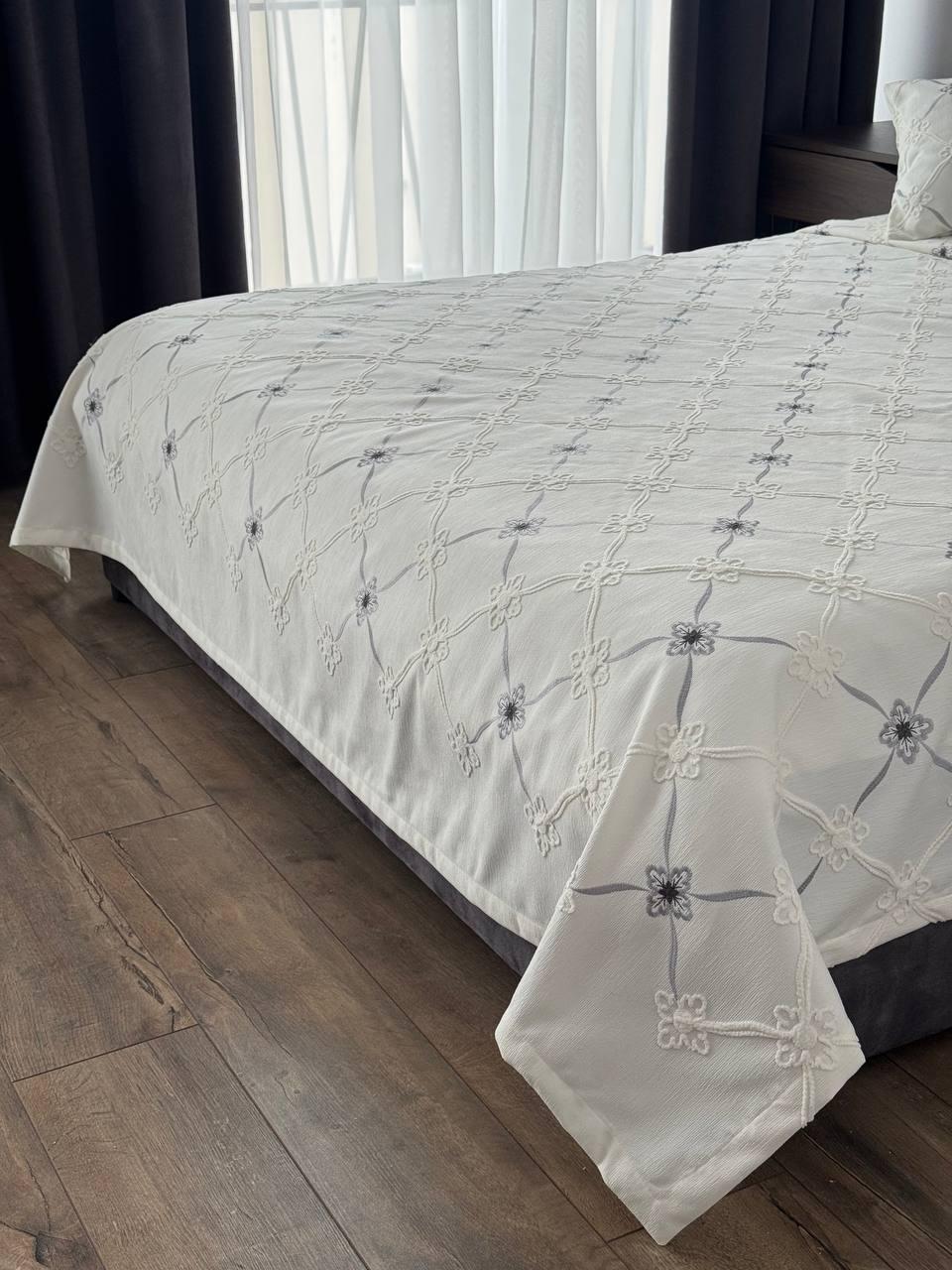 Покривало Бароко №2 бавовна 200х250 см Молочний (55677-2-200x250cm) - фото 11 Покривало Бароко №2 бавовна 200х250 см Молочний (55677-2-200x250cm) - фото 11