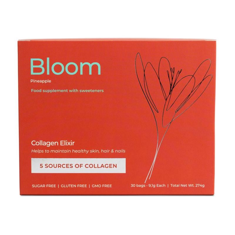 Коллаген Progress Nutrition Bloom Collagen Elixir 30 пакет. по 9,1 г Апельсин-лайм
