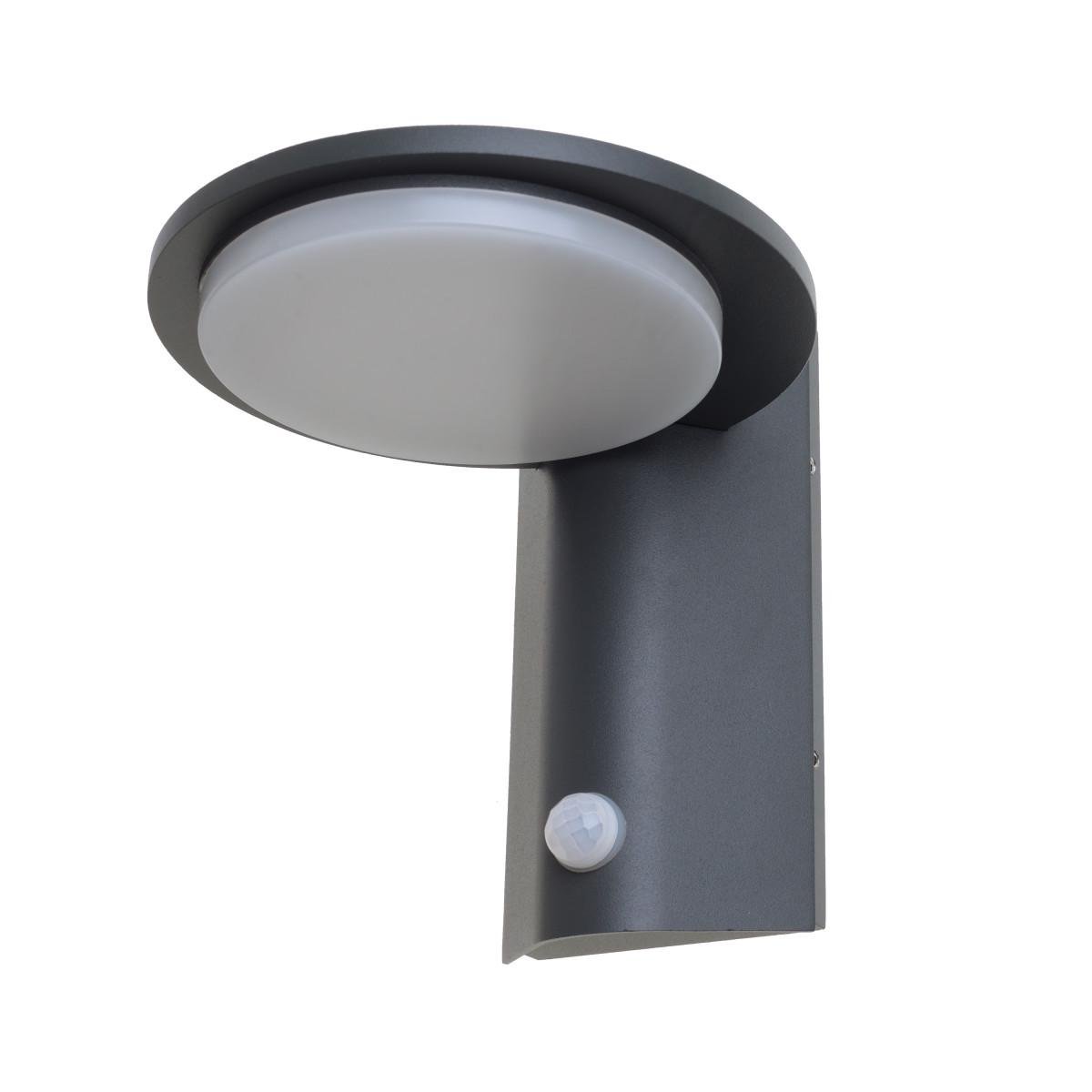 Светильник настенный уличный с датчиком движения Brille IP54 PL-26/7W CW DGY MV (34-322)