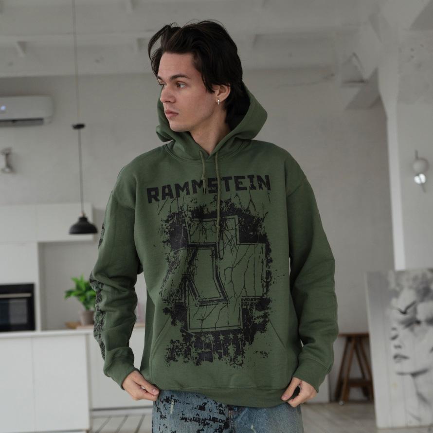 Худи флисовый унисекс Rammstein Sechs Herzen Die Brennen XL Олива (00000005179) Худи флисовый унисекс Rammstein Sechs Herzen Die Brennen XL Олива (00000005179)