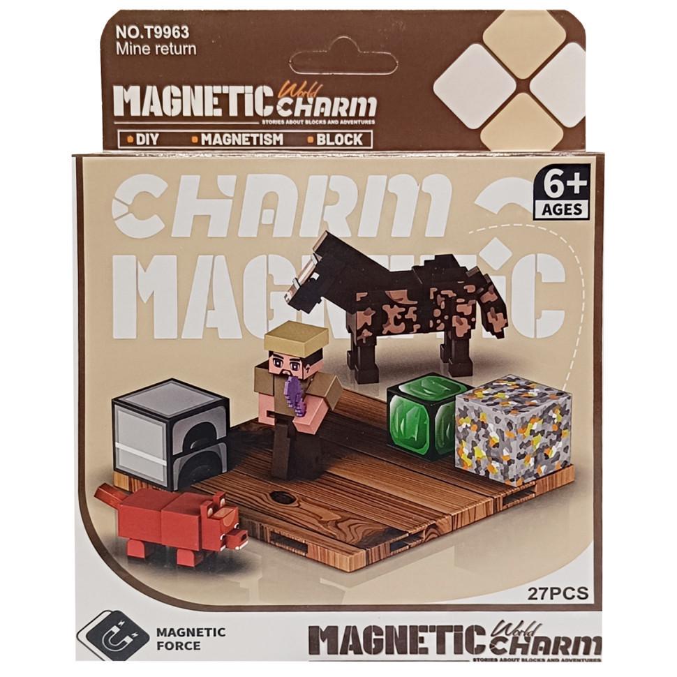 Конструктор дитячий магнітний Minecraft 9963 27 деталей (RLT52575) Конструктор дитячий магнітний Minecraft 9963 27 деталей (RLT52575)
