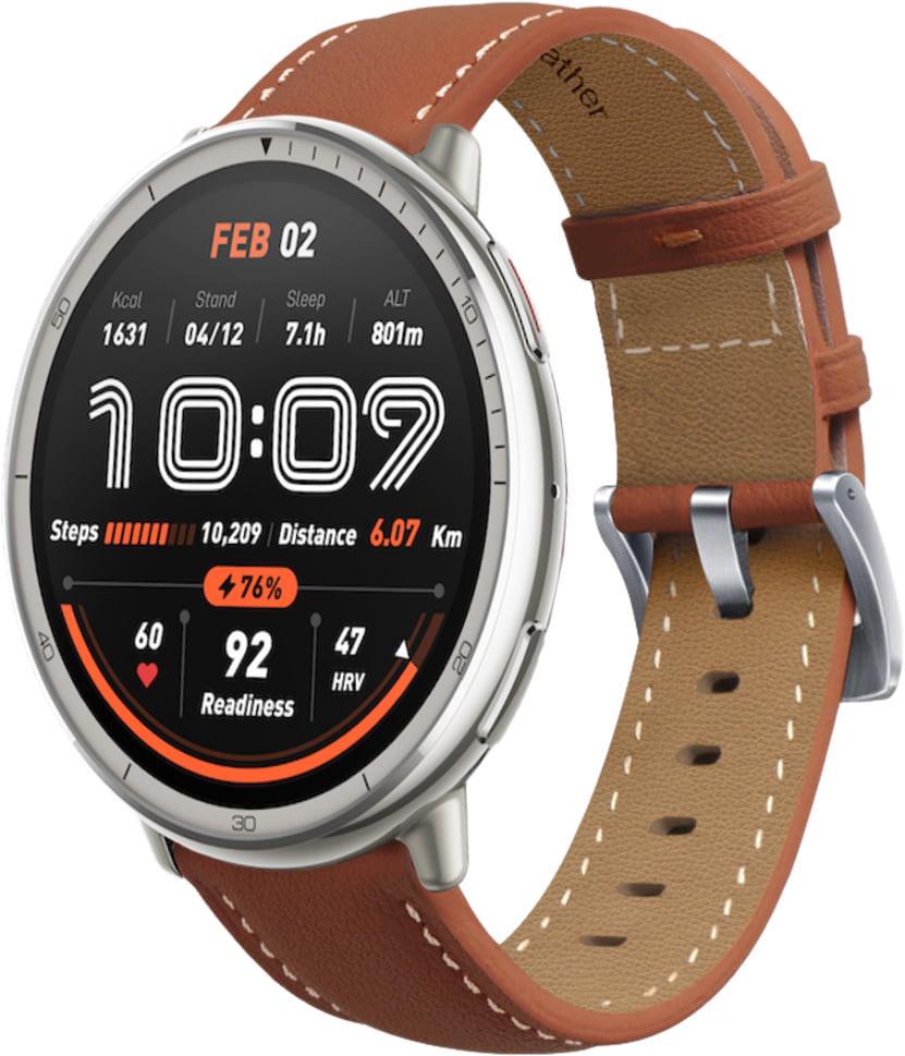 Ремінець шкіряний Folsa для Amazfit Active 2 Round Brown (42101-30)