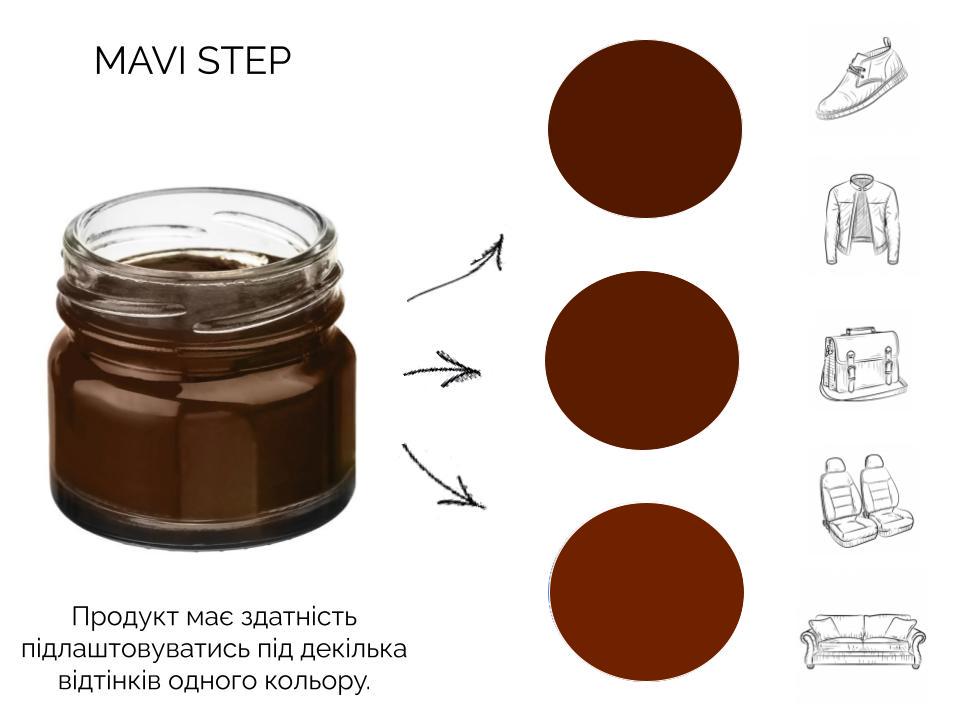 Крем для обуви и кожи Mavi Step Creme de Beaute 25 мл Коричневый (C01/169/025) - фото 3