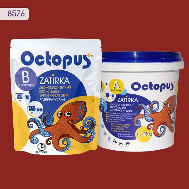 Затирка для плитки Octopus Zatirka 8576 епоксидна 1,25 кг