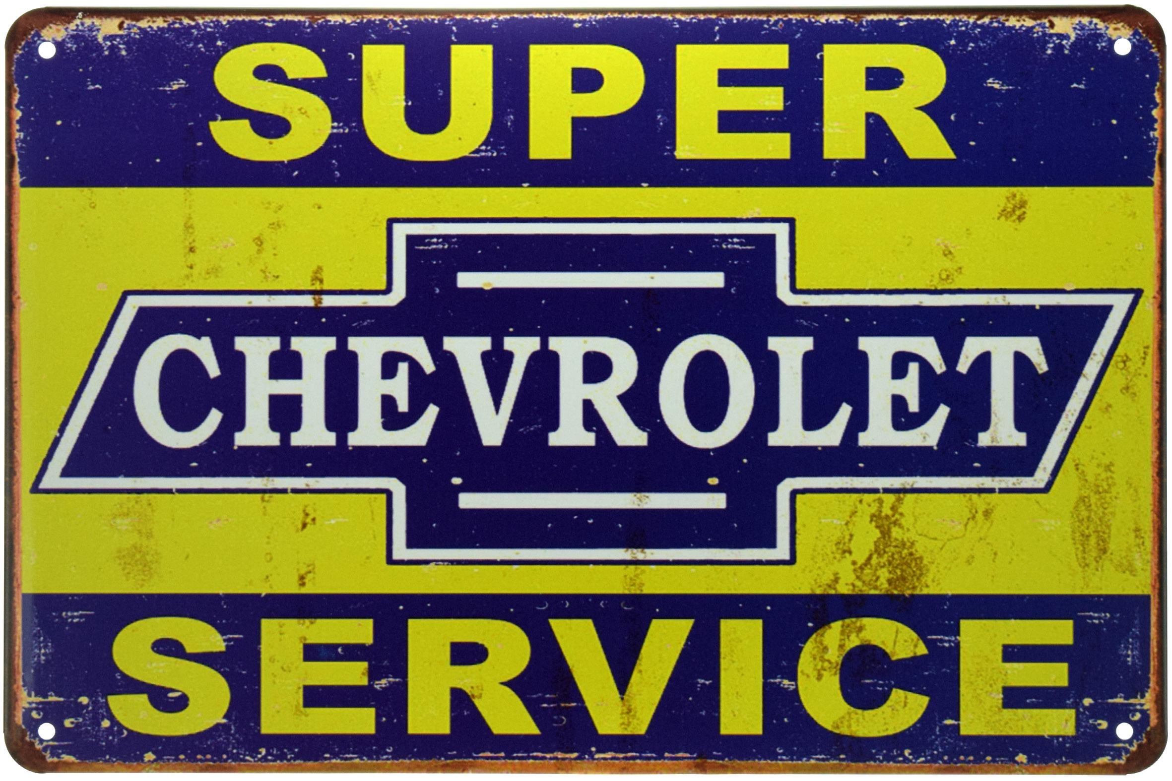 Табличка металлическая Chevrolet Super Service 20x30 см