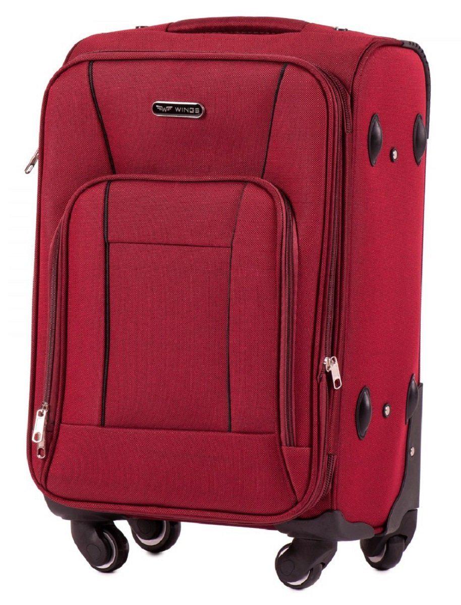 Валіза тканинна Wings 1609 мала 4 колеса Бордовий Vt00182