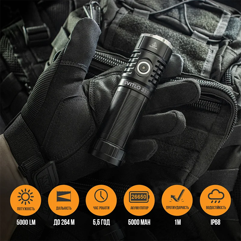 Ліхтар акумуляторний водонепроникний 5000lm 5000 mAh (0033) - фото 10 Ліхтар акумуляторний водонепроникний 5000lm 5000 mAh (0033) - фото 10