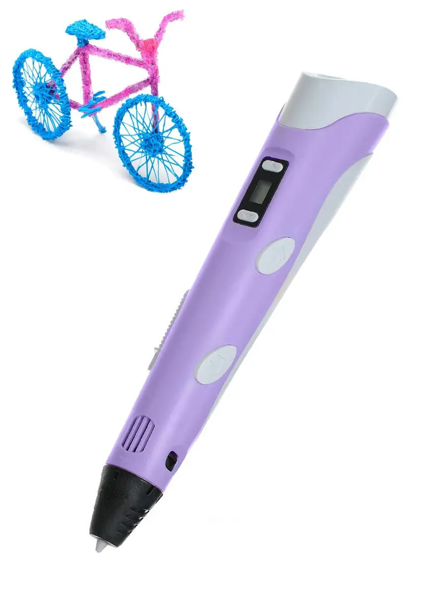 3D-ручка для рисования с LCD-дисплеем с трафаретами/пластик 100 м - фото 3