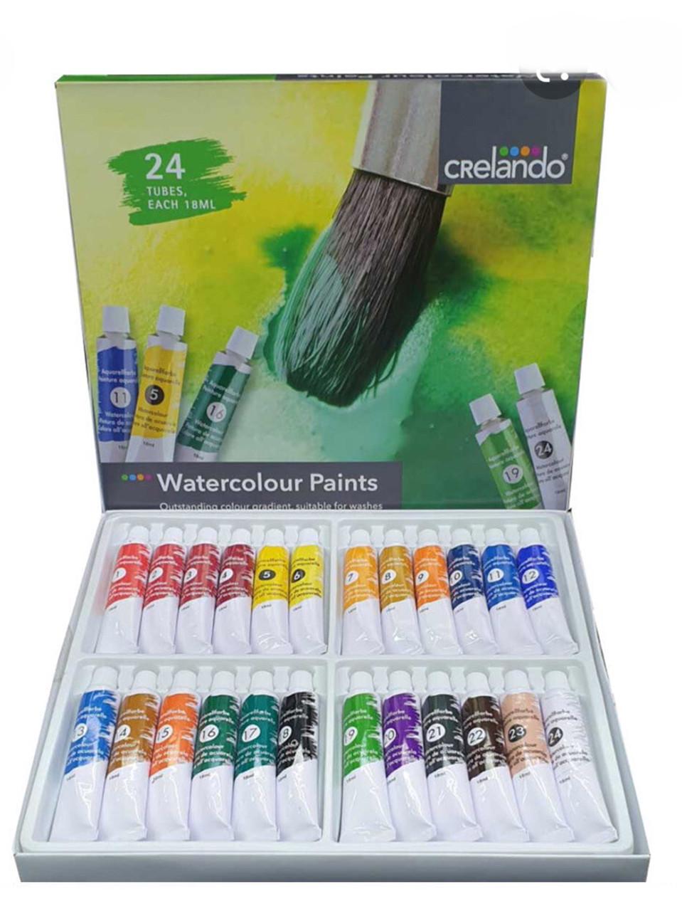 Набор акварельных красок в тюбиках Crelando 24 шт. по 18 мл (2832953218) Набор акварельных красок в тюбиках Crelando 24 шт. по 18 мл (2832953218)