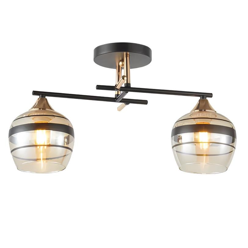 Люстра стельова Valeso V 6311-2 BK+FG на 2 плафони (31424604)