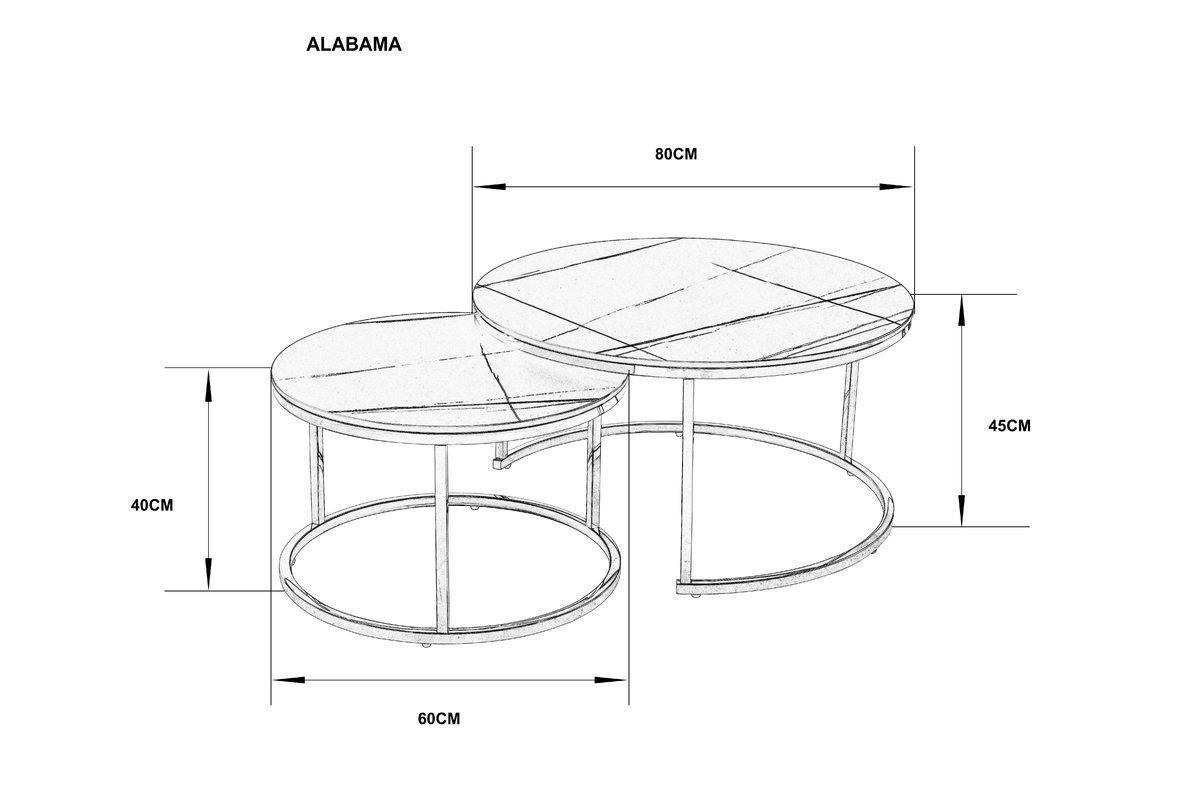 Стіл журнальний кераміка ALABAMA Сірий (ALABAMAB) - фото 3 Стіл журнальний кераміка ALABAMA Сірий (ALABAMAB) - фото 3