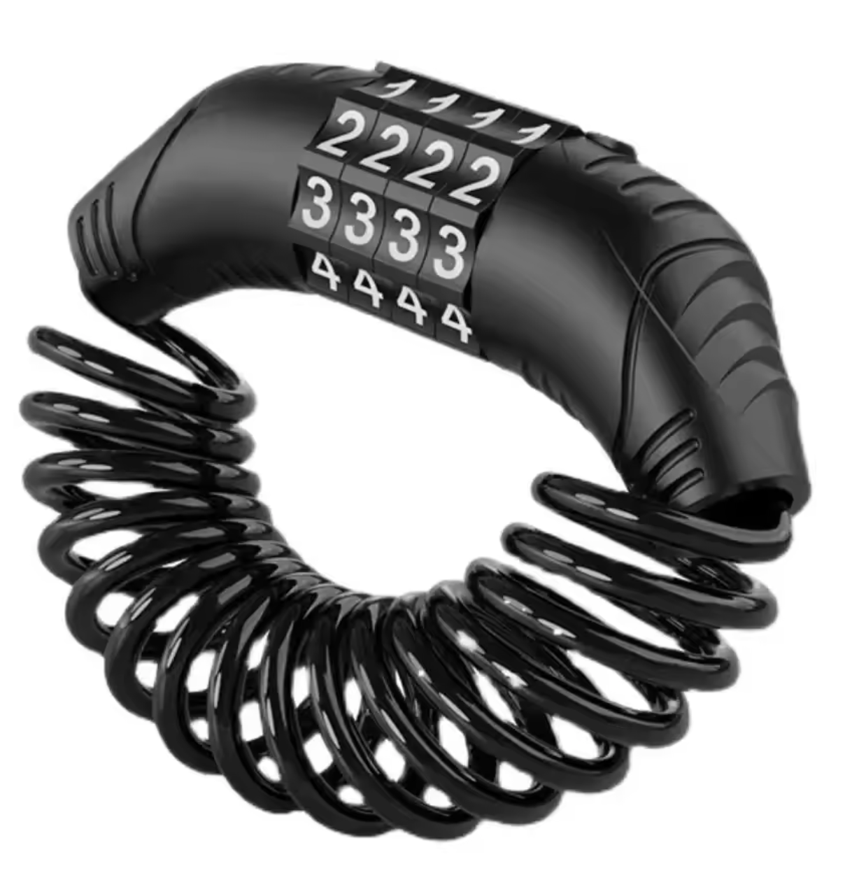 Замок-трос для велосипеда кодовый универсальный 4-значный (26859319)