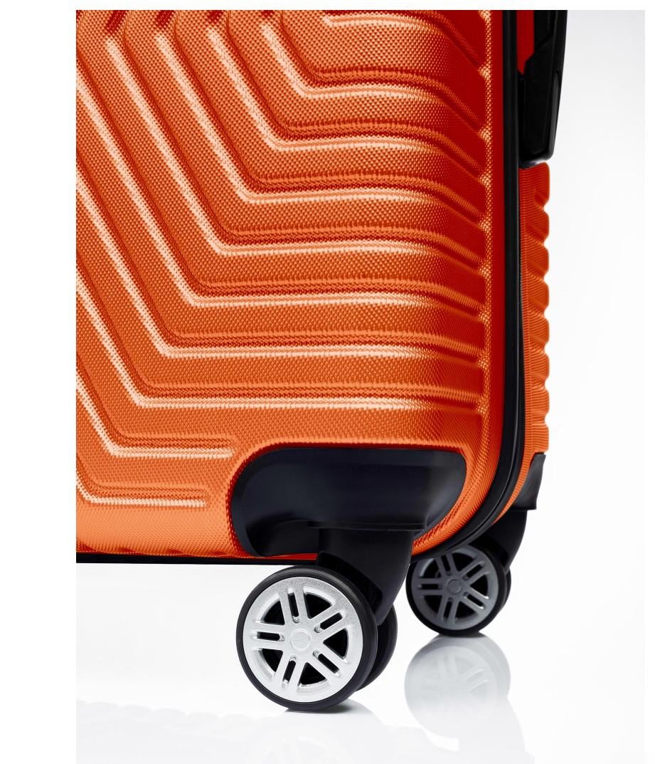 Валіза Polo ПК019-S полікарбонат на 4-х подвійних колесах маленька S 50 л Помаранчевий - фото 4