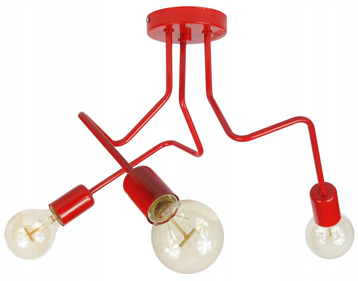 Потолочный светильник STESHA 3 в скандинавском стиле RED (PL-0000323 M/Red)