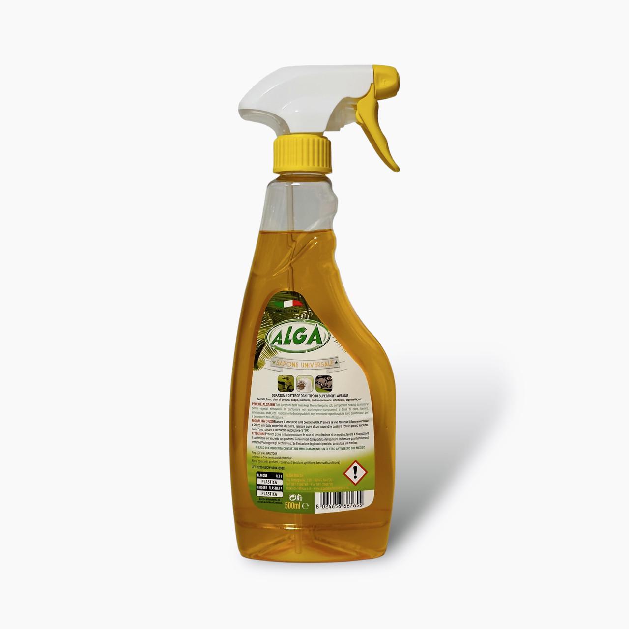 Знежирювач спрей Alga sapone sgrassatore universale екологічний гіпоалергенний 500 мл (2088778243) - фото 2