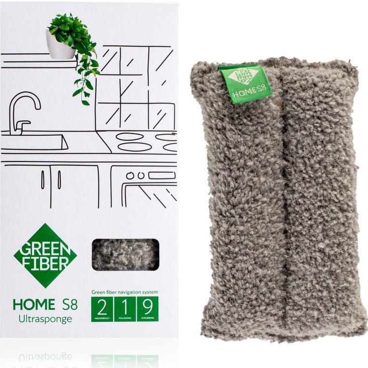 Губка GreenWay Green Fiber Home S8 инволвер Gray (08046) - фото 2 Губка GreenWay Green Fiber Home S8 инволвер Gray (08046) - фото 2