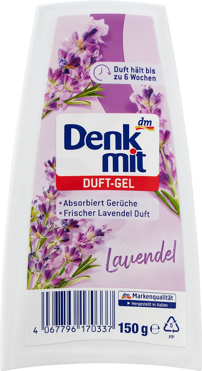 Гелевий освіжувач повітря DenkMit Lavendel 2 в 1 150 г (4067796170337)