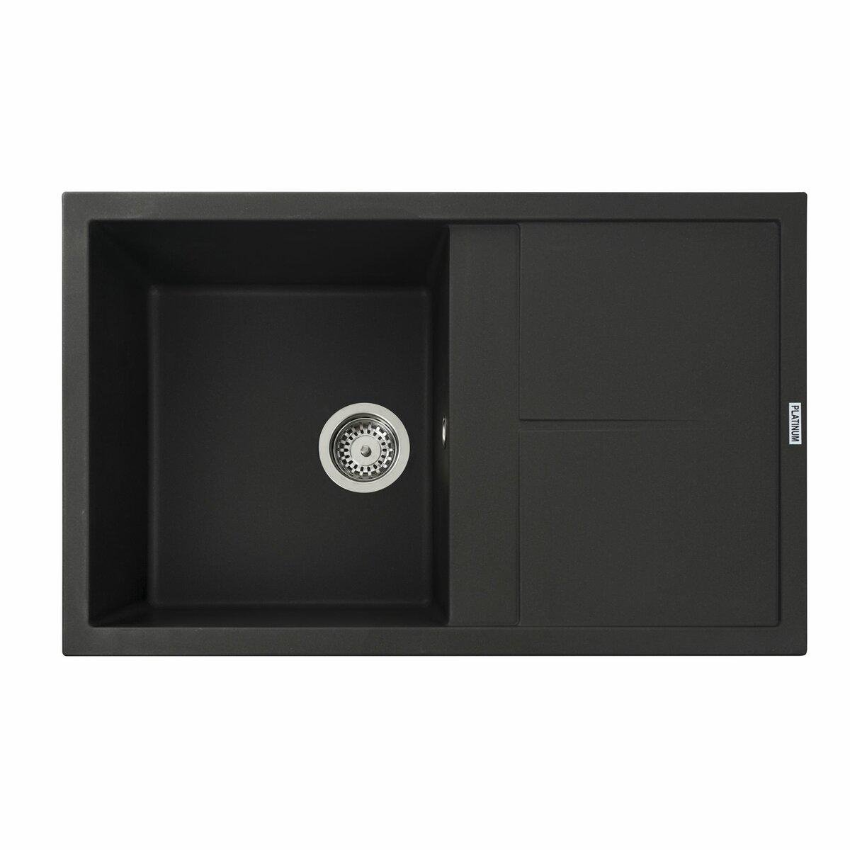 Мийка для кухні гранітна Platinum 7950 Selena Чорний (PLTM-SP000034932)