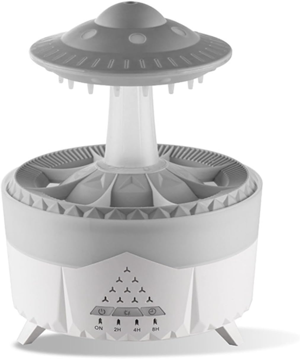 Увлажнитель воздуха ночник Гриб ультразвуковой с дождевой лампой 14,5х18,9 см (MA705)