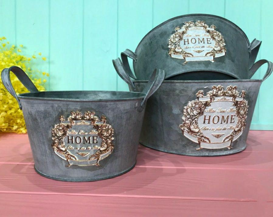 Набор кашпо металлических Decors Sweet Home N-21-3 3 шт. (DR001020)