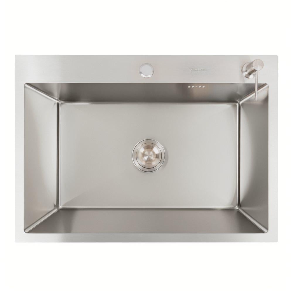 Мойка кухонная Valeso Handmade сифон круглый 3,0/0,8 мм 70x50 см Нержавеющая сталь (SP000044312)