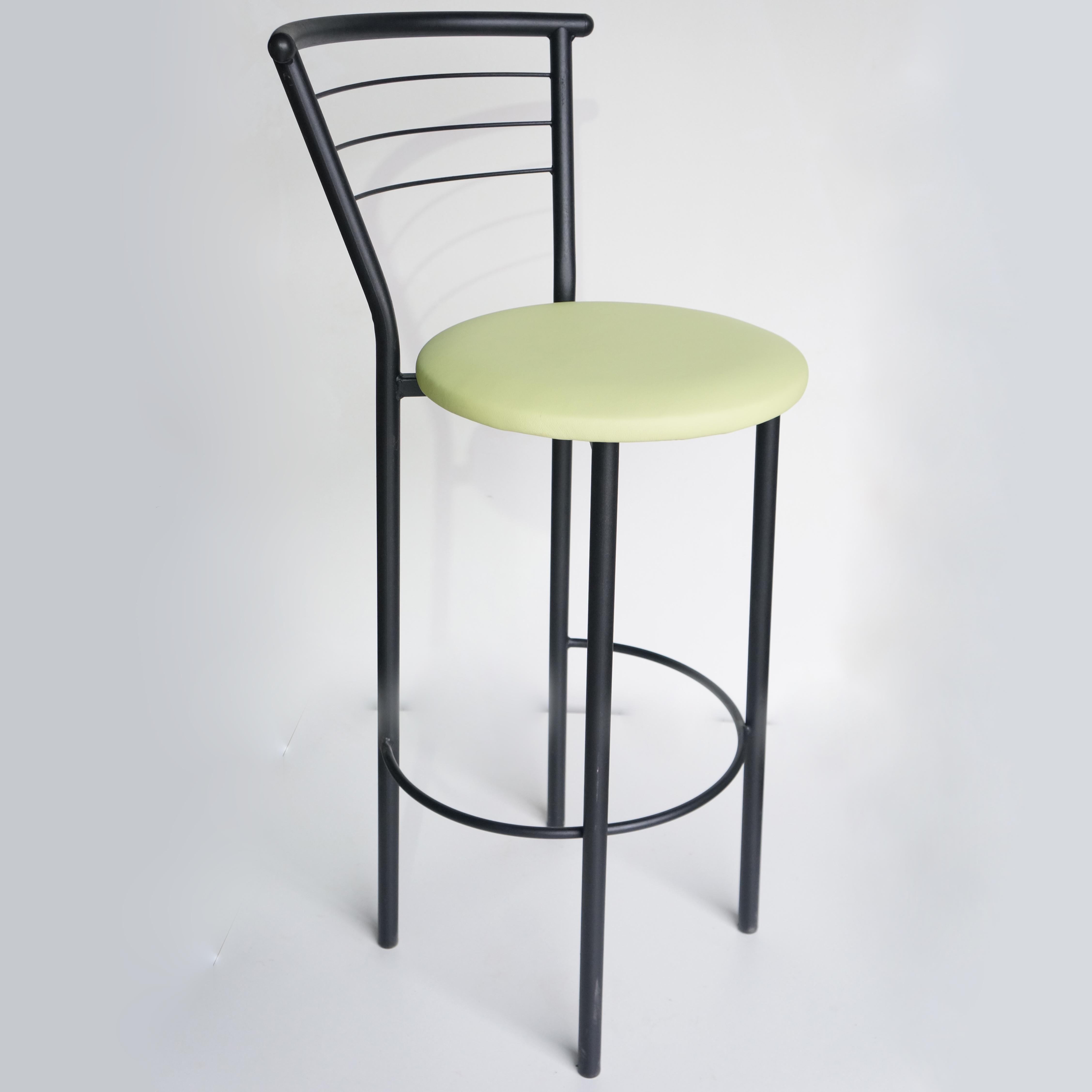 Барный стул Марко Хокер кожзаменитель Черный/Салатовый (24641-06)