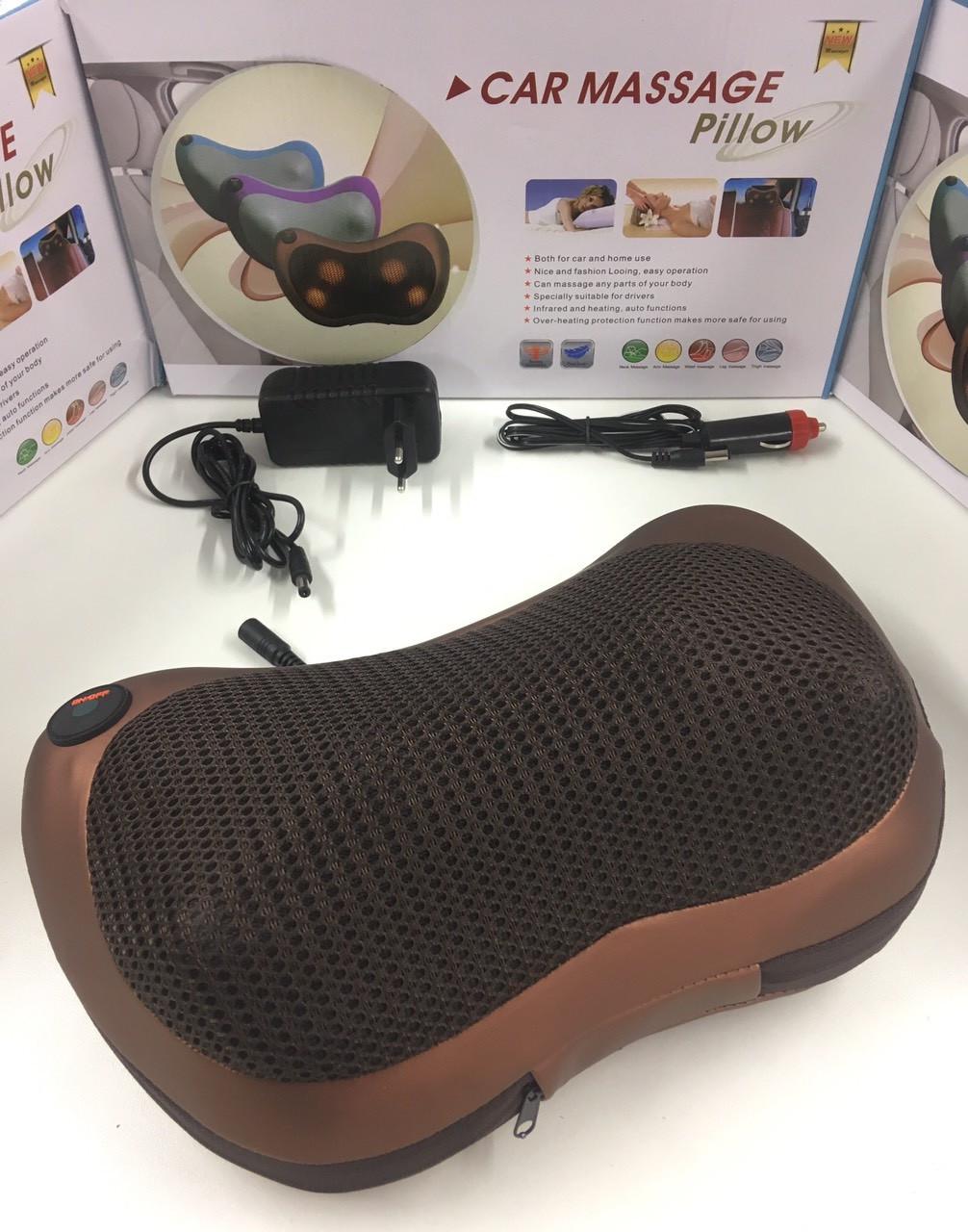Подушка массажная Massage Pillow для массажа шеи плеч с инфракрасным подогревом роликовая 8028 (MEL 219 1) Подушка массажная Massage Pillow для массажа шеи плеч с инфракрасным подогревом роликовая 8028 (MEL 219 1)